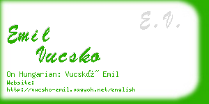 emil vucsko business card